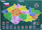 Deskové vzdělávací puzzle Larsen Česká republika - kraje 70 dílků