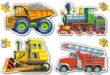 CASTORLAND Baby puzzle Dopravní prostředky 4v1 (4,5,6,7 dílků)