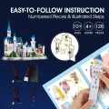 CubicFun Svítící 3D puzzle Zámek Neuschwanstein 128 dílků