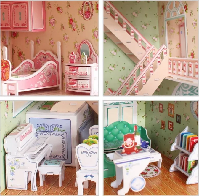 3D puzzle Cubicfun Vysněný domeček pro panenky 160 dílků