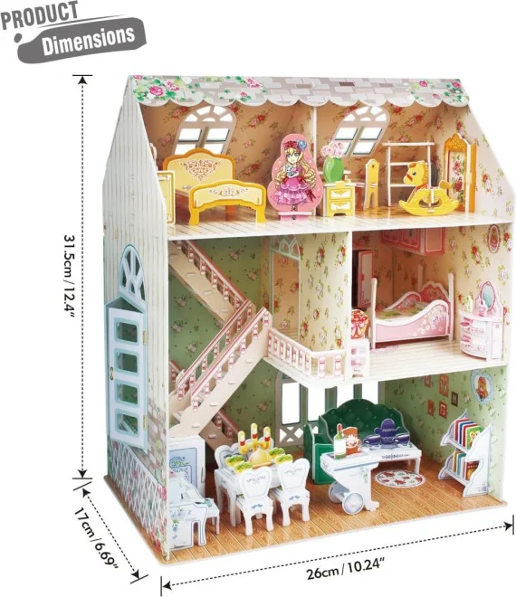 3D puzzle Cubicfun Vysněný domeček pro panenky 160 dílků