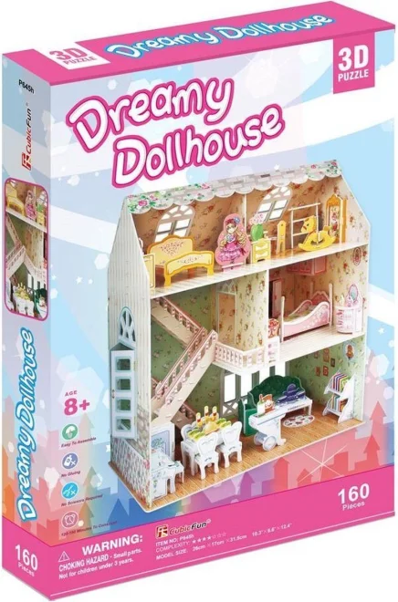 3D puzzle Cubicfun Vysněný domeček pro panenky 160 dílků