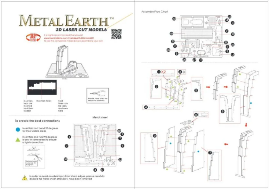 METAL EARTH 3D puzzle 30 Rockefeller Plaza (GE Building)