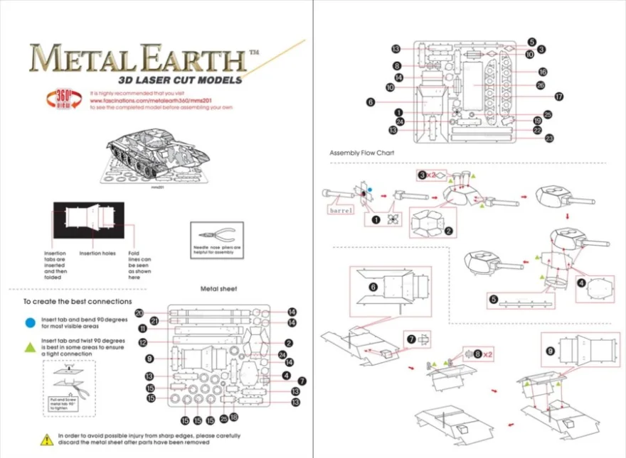 METAL EARTH 3D puzzle Tank T-34
