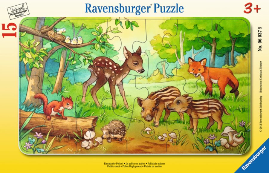 Ravensburger Puzzle Lesní mláďátka 15 dílků