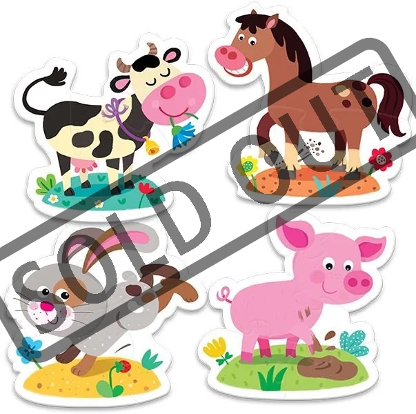 TREFL Baby puzzle Domácí zvířátka 4v1 (2,3,4,5 dílků)