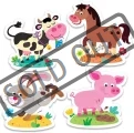 TREFL Baby puzzle Domácí zvířátka 4v1 (2,3,4,5 dílků)
