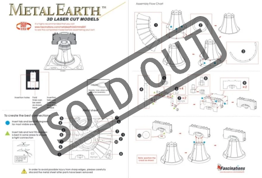 METAL EARTH 3D puzzle Zvon svobody
