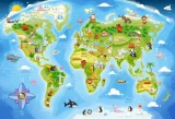 CASTORLAND Puzzle Obrázková mapa světa MAXI 40 dílků