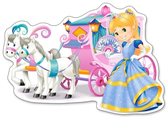 CASTORLAND Puzzle Kočár pro princeznu MAXI 12 dílků