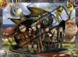 RAVENSBURGER Puzzle Jak vycvičit draka: Bezzubka a přátelé XXL 100 dílků