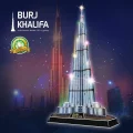 CUBICFUN Svítící 3D puzzle Burdž Chalífa 136 dílků