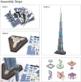 CUBICFUN Svítící 3D puzzle Burdž Chalífa 136 dílků